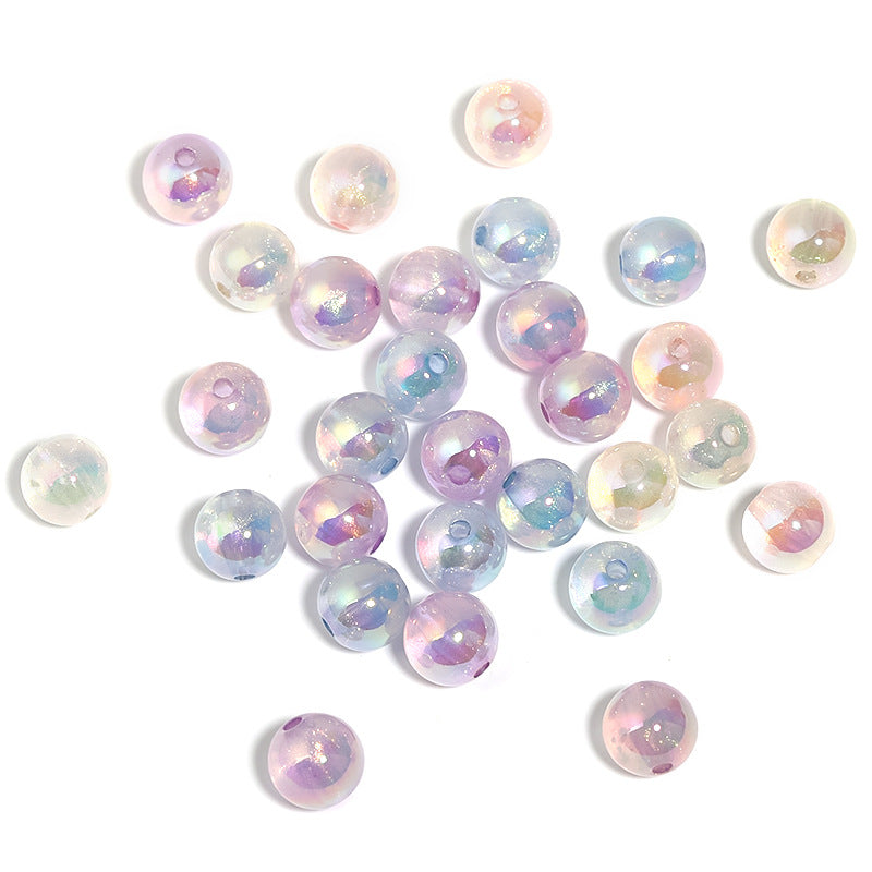 Wholesale Luminous Fine Flash High Translucent Acrylic Through-hole Beads DIY Loose Beads